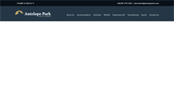 Desktop Screenshot of antelopepark.co.zw