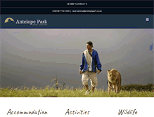 Tablet Screenshot of antelopepark.co.zw
